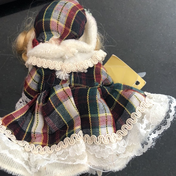 Fancy Friends Porcelain Body, doll w/Plaid Dress - Picture 6 of 8